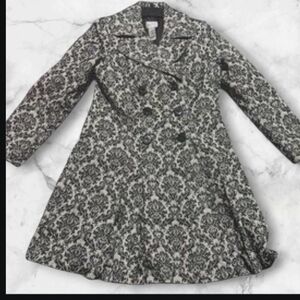 Women's Damask Patterned Double-Breasted Coat ( SIZE : 10)